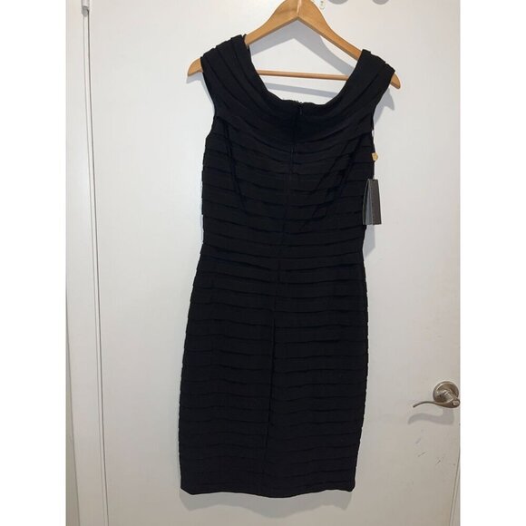 NWT TADASHI SHOJI Collection Shutter Pleat Bandage Cocktail Evening Dress sz 4 - Picture 7 of 12